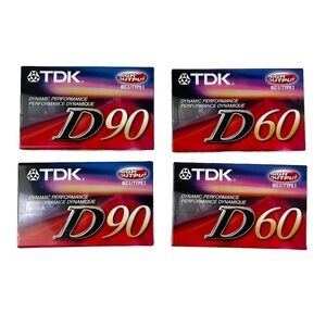 4 Unopened Blank TDK Audio Cassettes